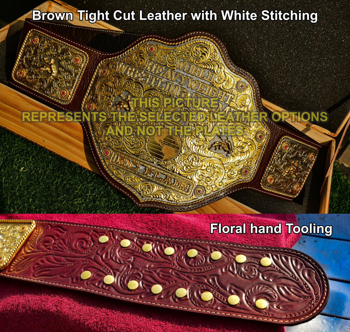 Premium Crumrine Big Gold on Brown Leather Gallery 4