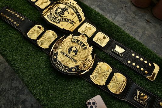 4.2mm Automated Etched All Gold Winged eagle with 08A1D Leather and Crock pattern Backing