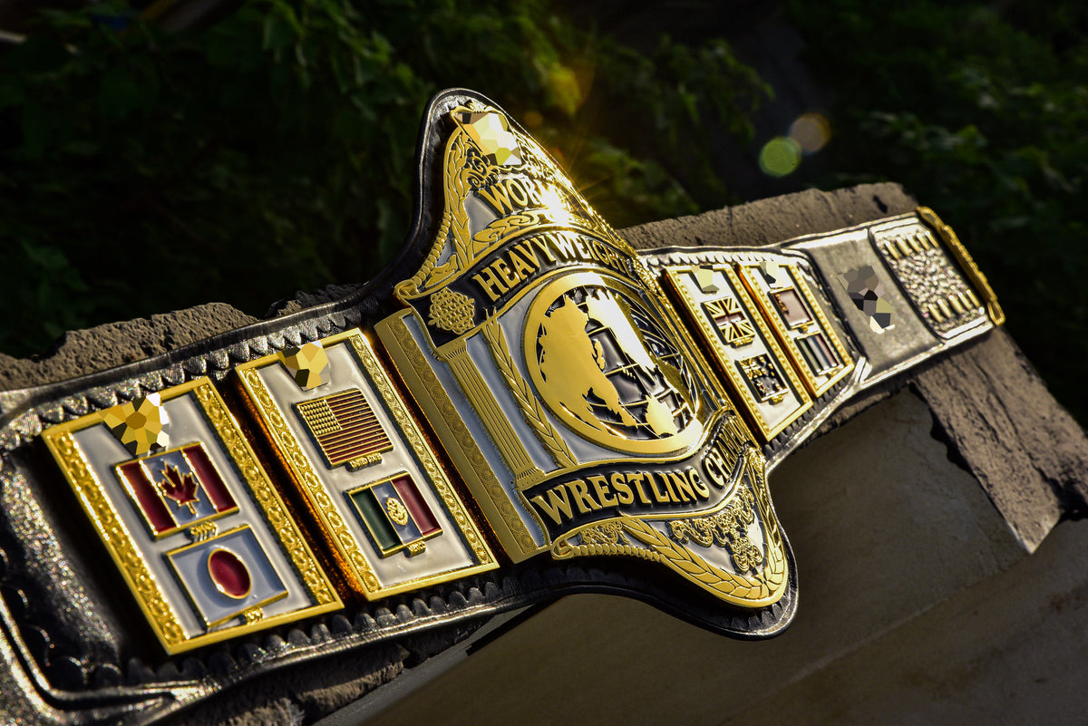 Hogan 86 Title Belt Ring Accurate Leather and Black Backing