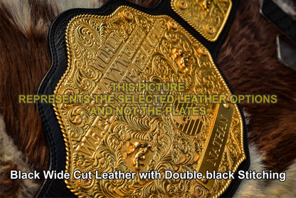 Premium Crumrine Big Gold on Brown Leather Gallery 1