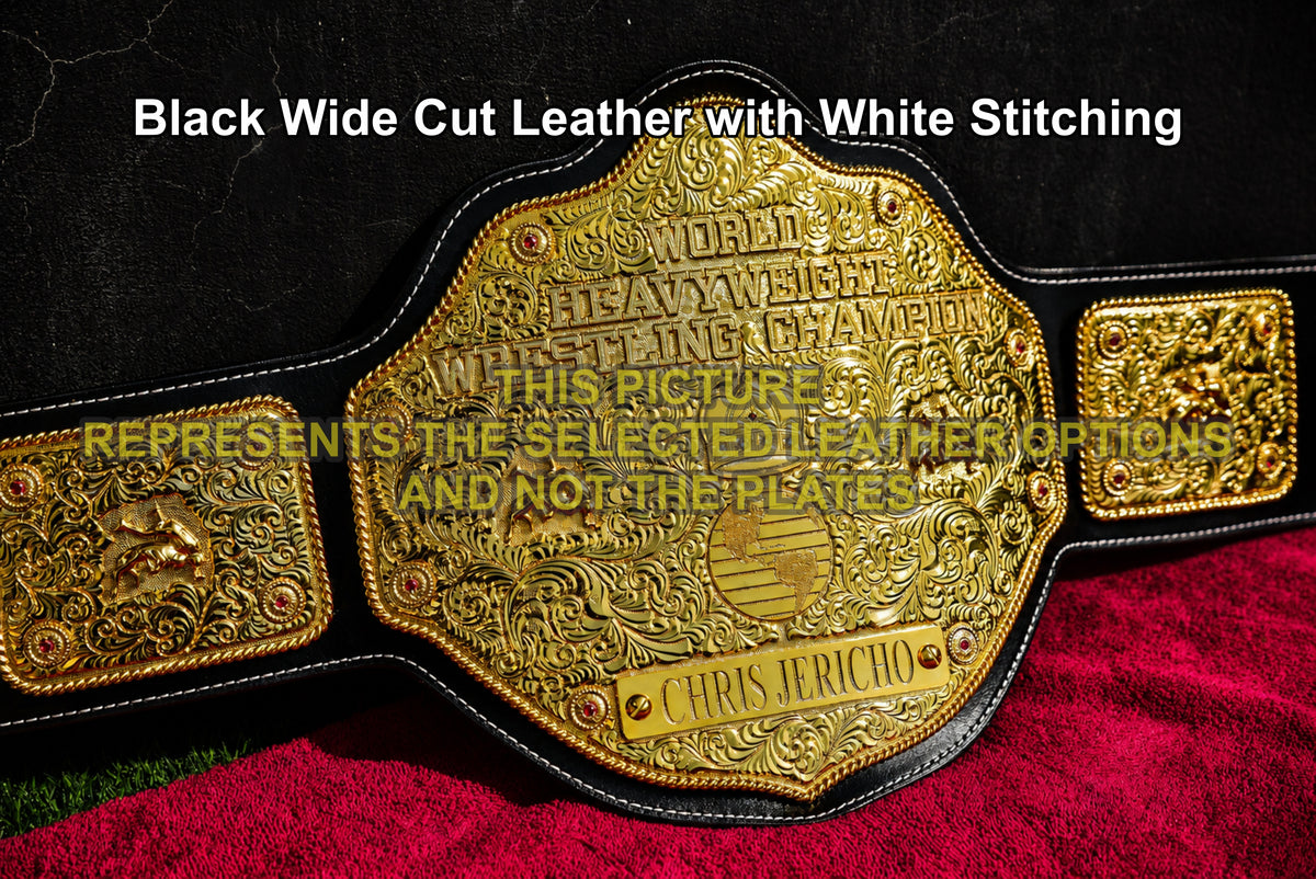Premium Crumrine Big Gold on Brown Floral Tooled Leather
