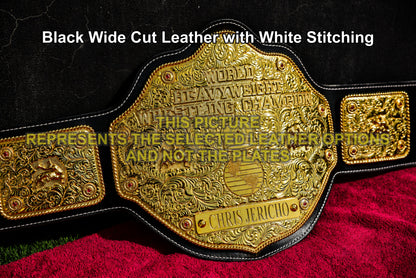 Premium Crumrine Big Gold on Brown Floral Tooled Leather