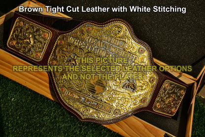 Premium Crumrine Big Gold on Brown Floral Tooled Leather