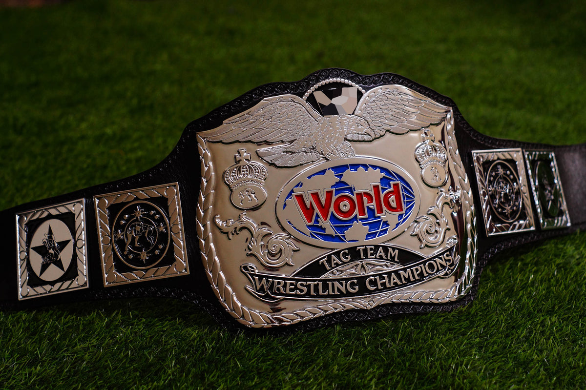 Reggie Parks Tag Title Silver (Chrome Plated Version) Leather Option 2