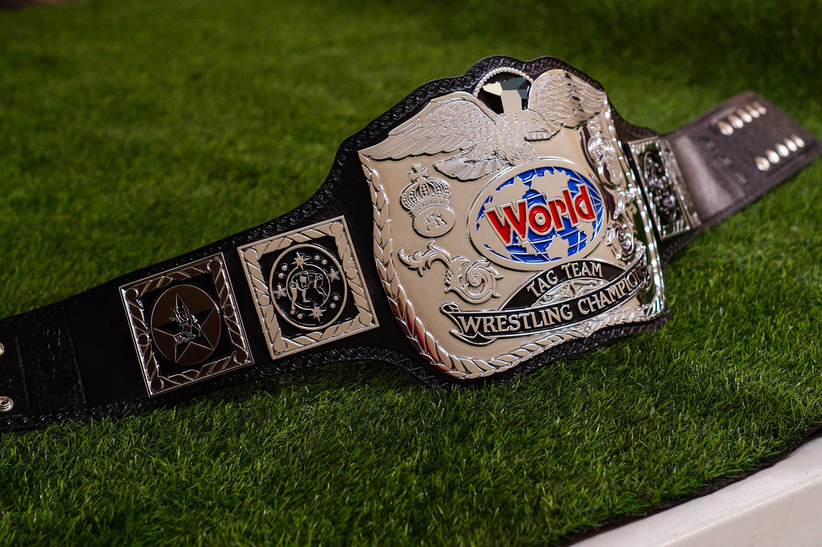 Reggie Parks Tag Title Silver (Chrome Plated Version) Leather Option 2