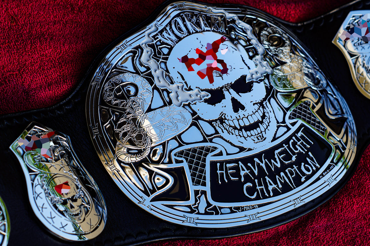 Smoking Skull Title Belt Silver Version