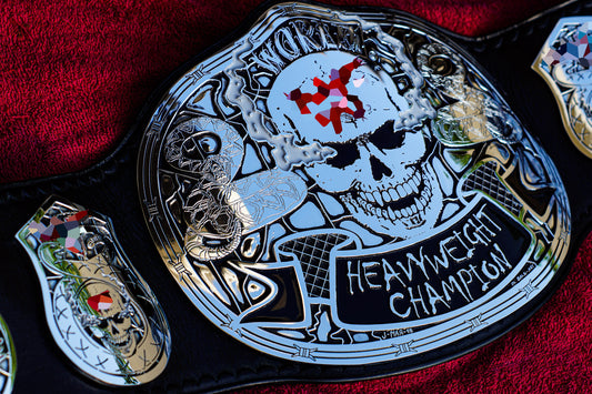 Smoking Skull Title Belt Silver Version