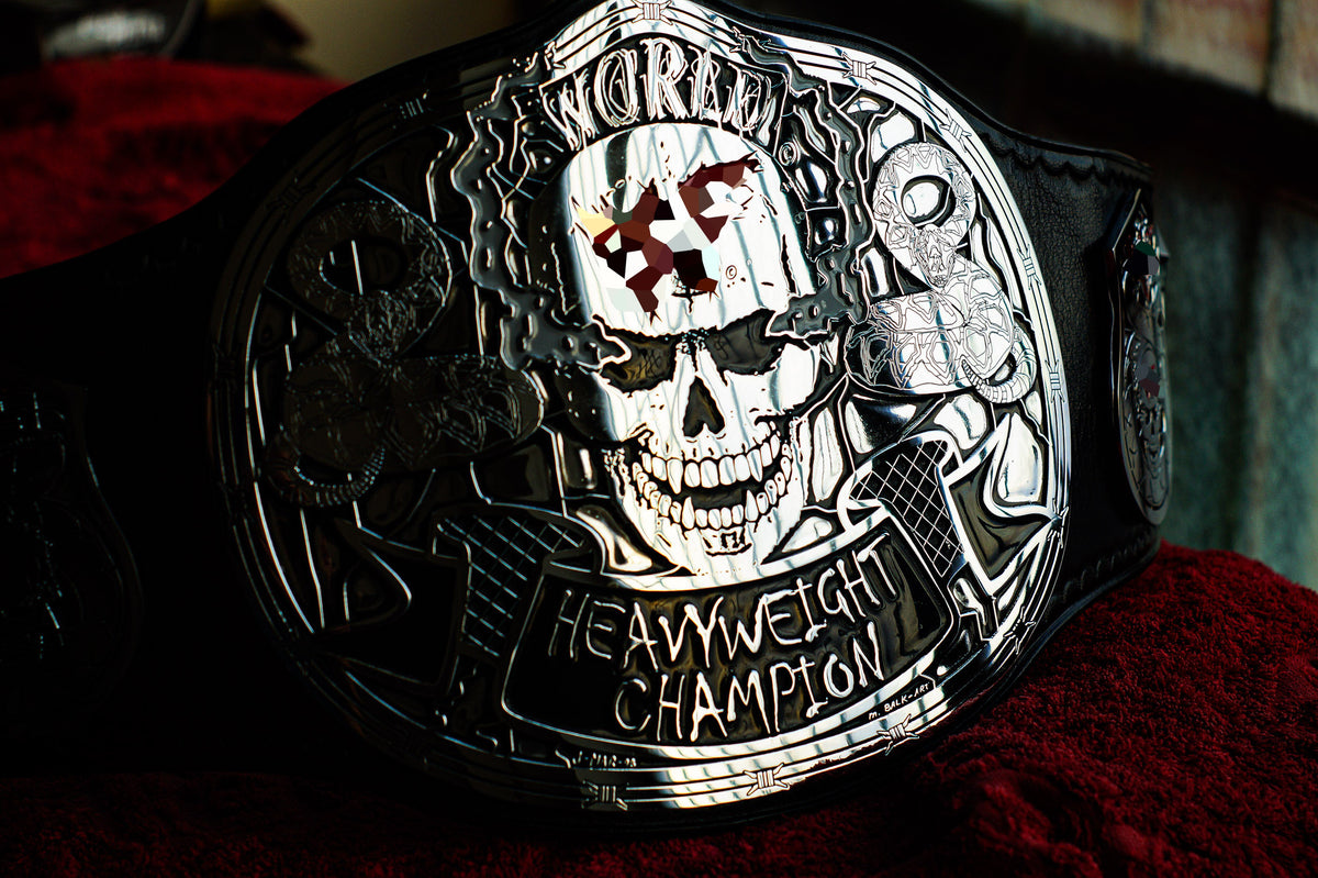 Smoking Skull Title Belt Silver Version
