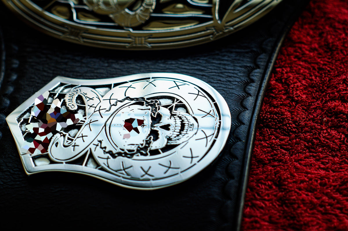 Smoking Skull Title Belt Silver Version