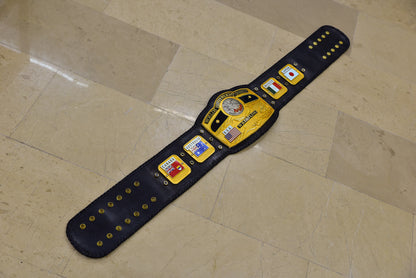 NWA Domed Globe Relief Championship Title Belt Satin/Matte Finished Version