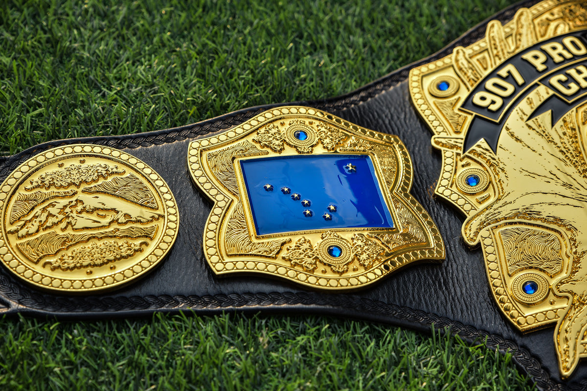 907 Pro Wresting Academy Alaska Title Gold