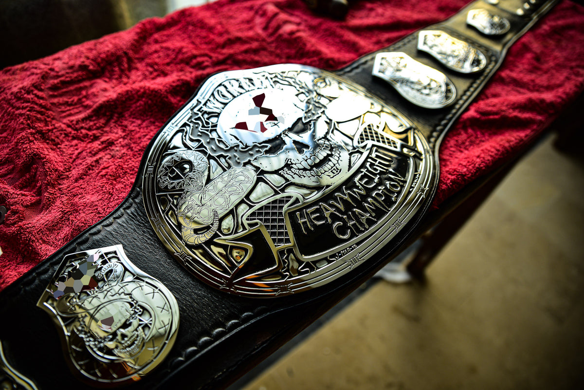 Smoking Skull Title Belt Silver Version