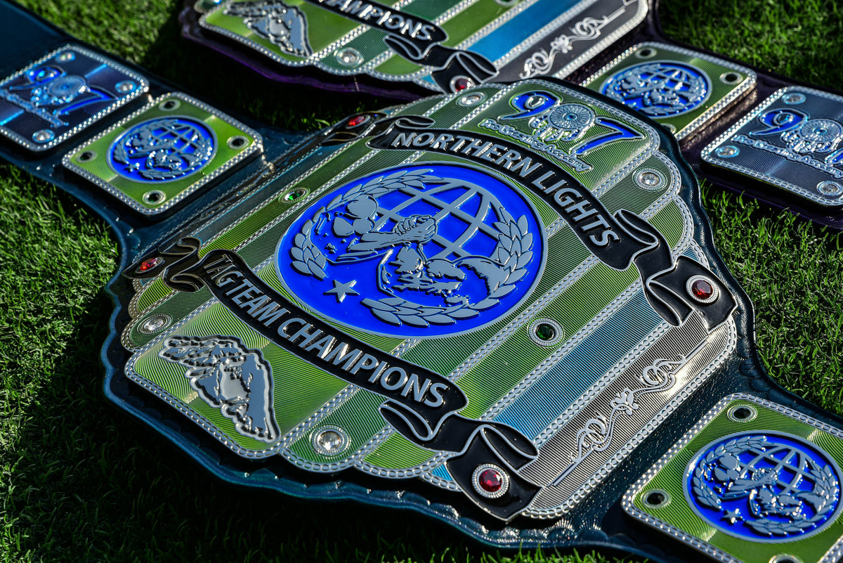907 Pro Wresting Academy Northern Lights Custom Title Belt