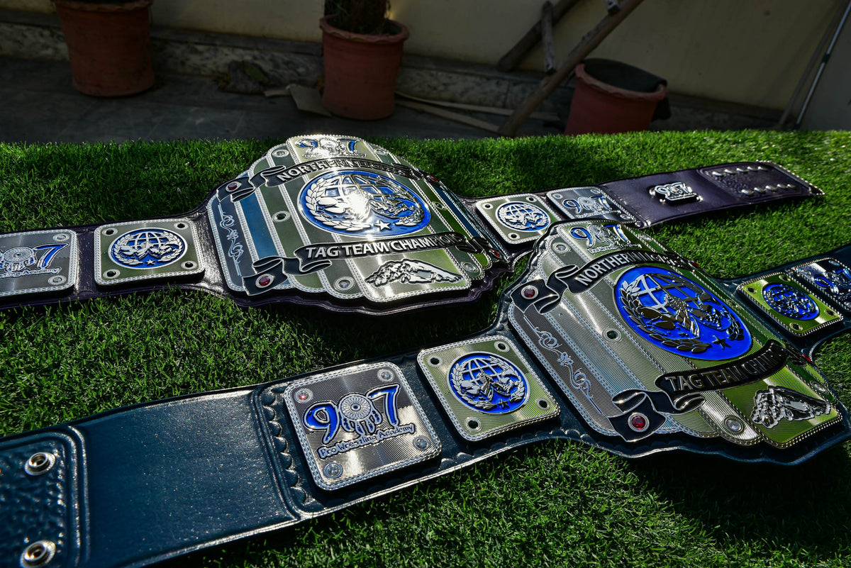 907 Pro Wresting Academy Northern Lights Custom Title Belt