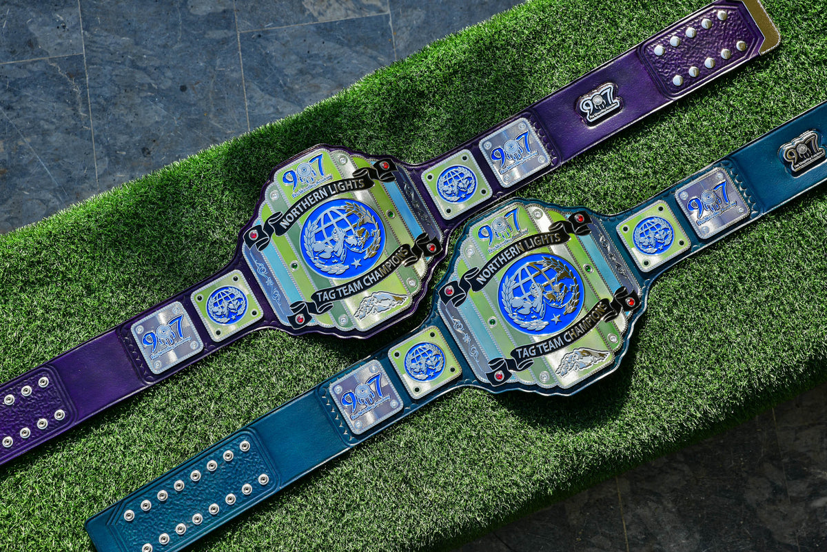 907 Pro Wresting Academy Northern Lights Custom Title Belt
