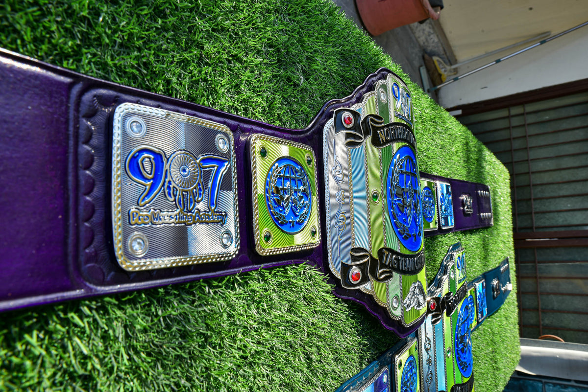 907 Pro Wresting Academy Northern Lights Custom Title Belt