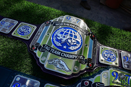 907 Pro Wresting Academy Northern Lights Custom Title Belt
