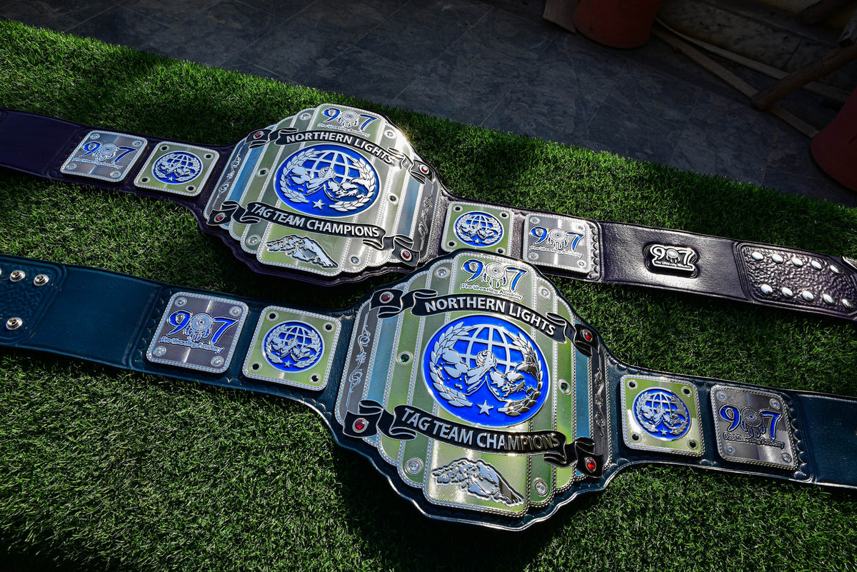 907 Pro Wresting Academy Northern Lights Custom Title Belt