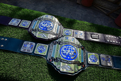 907 Pro Wresting Academy Northern Lights Custom Title Belt