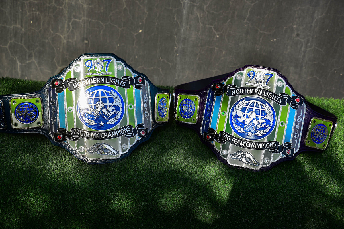 907 Pro Wresting Academy Northern Lights Custom Title Belt