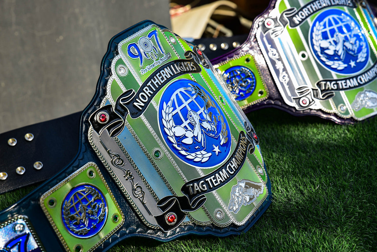 907 Pro Wresting Academy Northern Lights Custom Title Belt