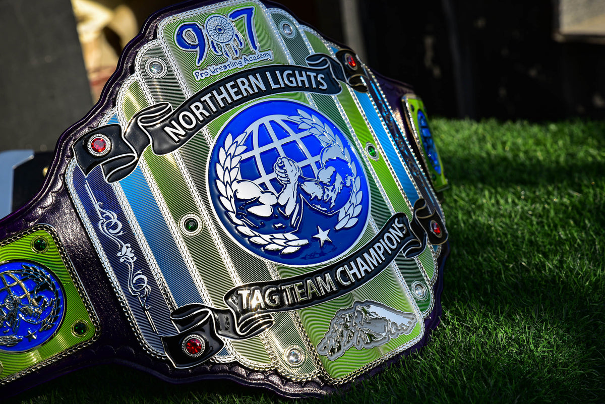907 Pro Wresting Academy Northern Lights Custom Title Belt