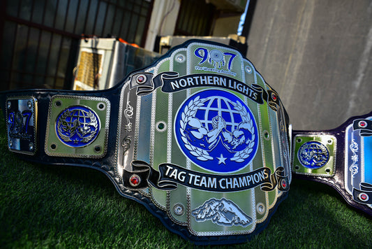 907 Pro Wresting Academy Northern Lights Custom Title Belt