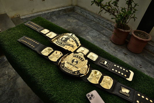 4.2mm Automated Etched All Gold Winged eagle with 08A1D Leather and Crock pattern Backing