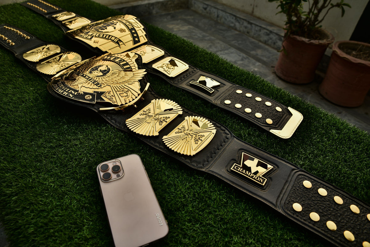 4.2mm Automated Etched All Gold Winged eagle with 08A1D Leather and Crock pattern Backing