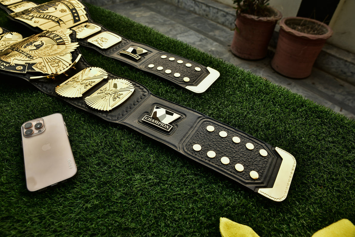 4.2mm Automated Etched All Gold Winged eagle with 08A1D Leather and Crock pattern Backing