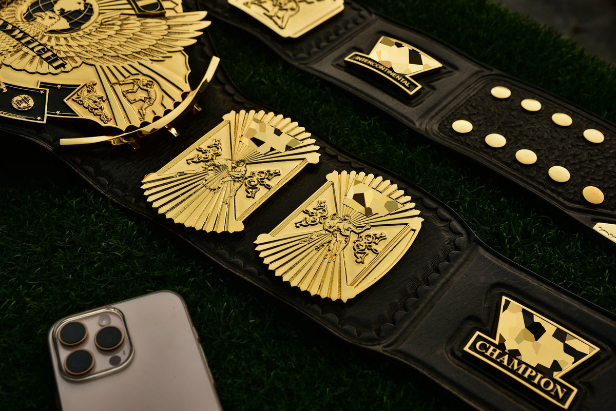 4.2mm Automated Etched All Gold Winged eagle with 08A1D Leather and Crock pattern Backing
