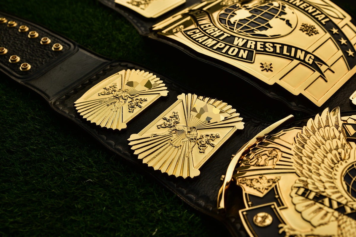 4.2mm Automated Etched All Gold Winged eagle with 08A1D Leather and Crock pattern Backing
