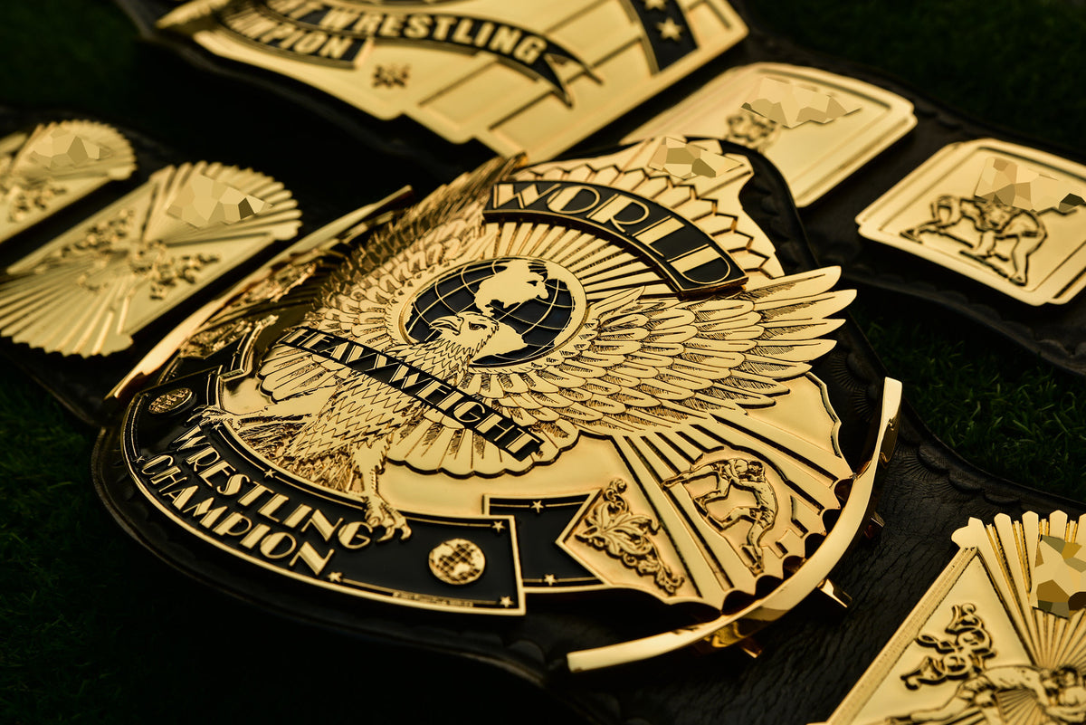 4.2mm Automated Etched All Gold Winged eagle with 08A1D Leather and Crock pattern Backing