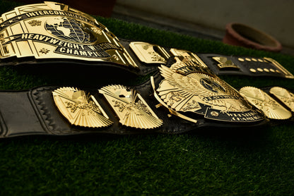 4.2mm Automated Etched All Gold Winged eagle with 08A1D Leather and Crock pattern Backing