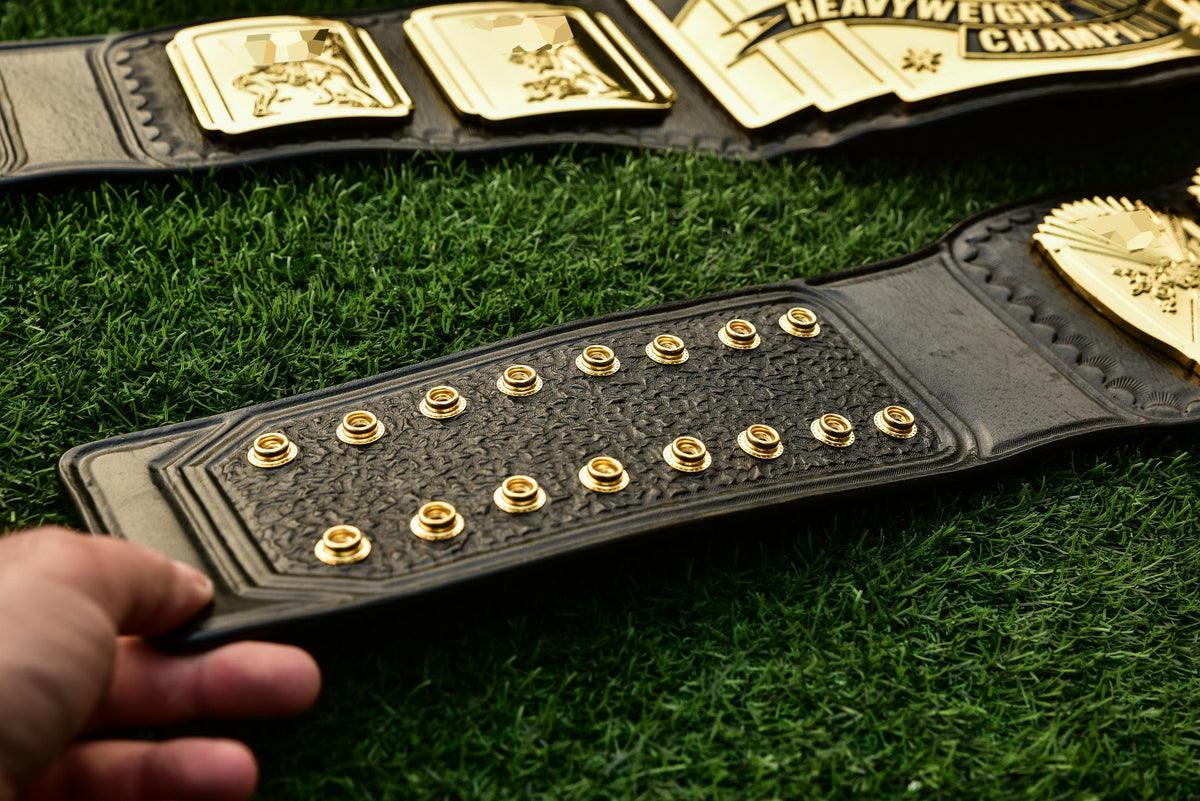 4.2mm Automated Etched All Gold Winged eagle with 08A1D Leather and Crock pattern Backing