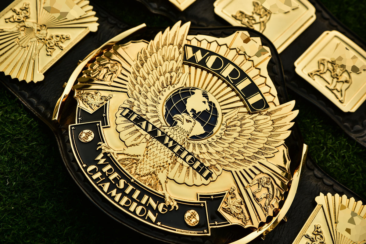 4.2mm Automated Etched All Gold Winged eagle with 08A1D Leather and Crock pattern Backing