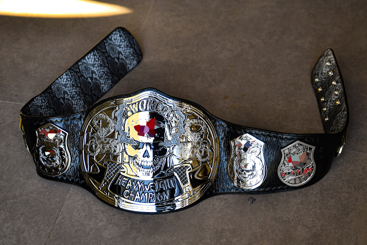 Smoking Skull Title Belt Silver Version