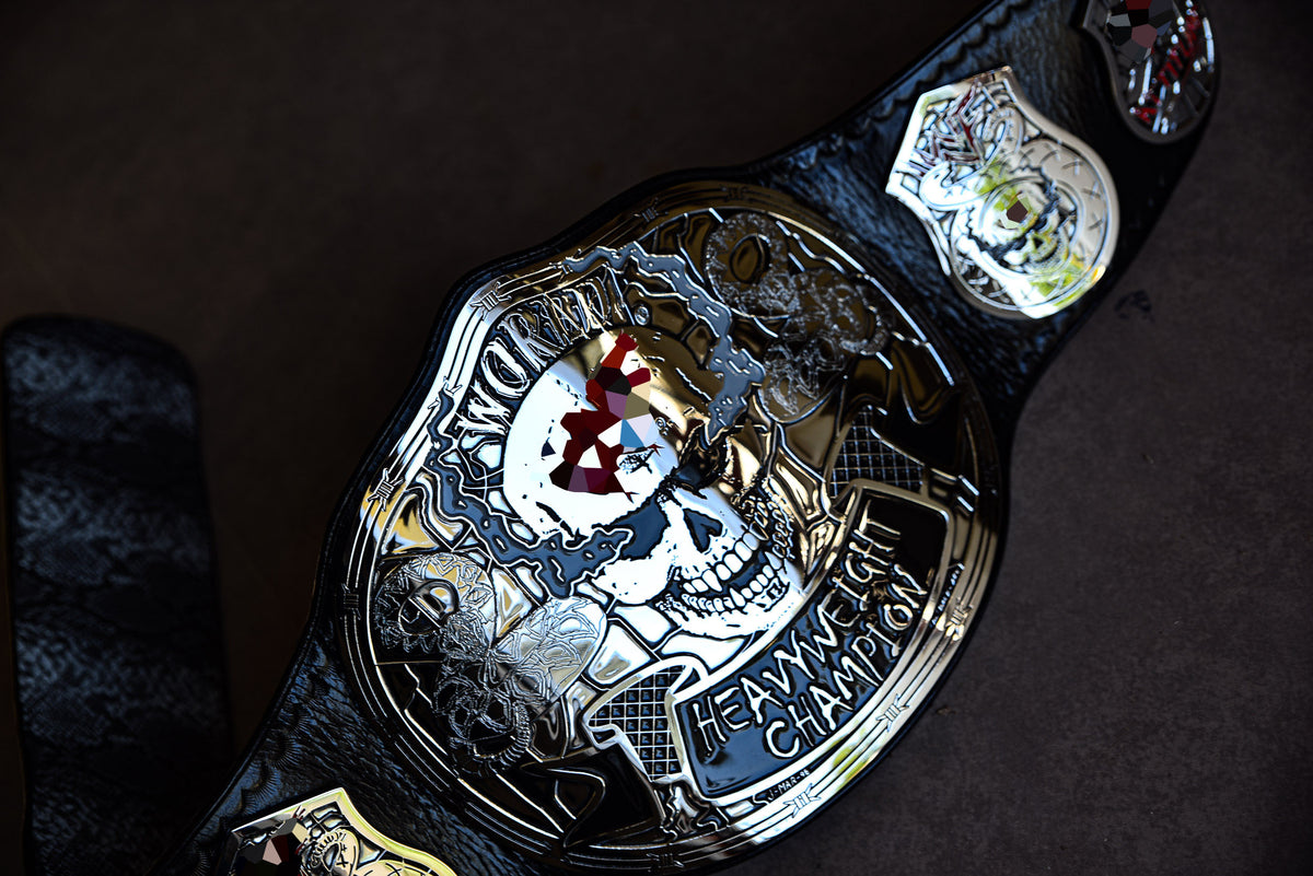 Smoking Skull Title Belt Silver Version