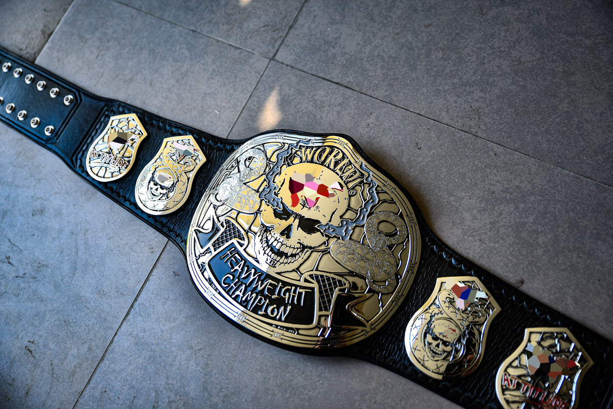 Smoking Skull Title Belt Silver Version