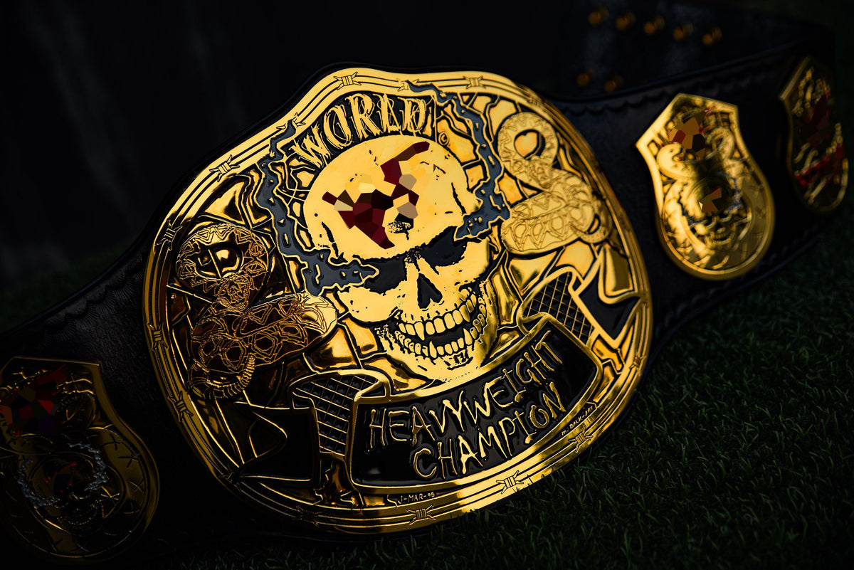 Smoking Skull Title Belt Gold version Ring Accurate Gallery 1