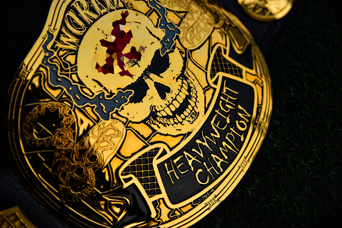Smoking Skull Title Belt Gold version Ring Accurate Gallery 1