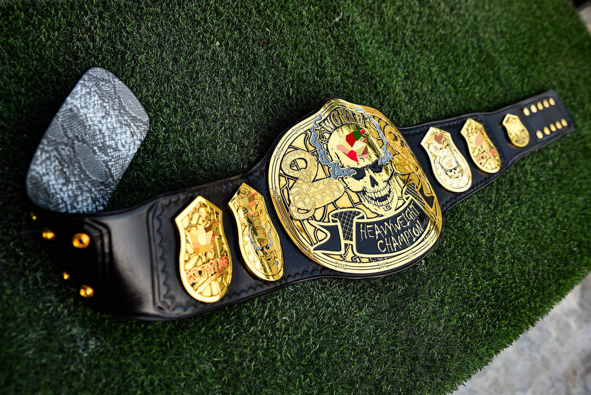 Smoking Skull Title Belt Gold version Ring Accurate Gallery 1