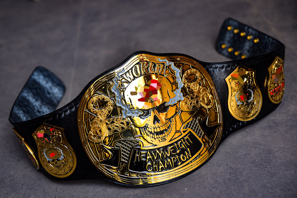 Smoking Skull Title Belt Gold version Ring Accurate Gallery 1