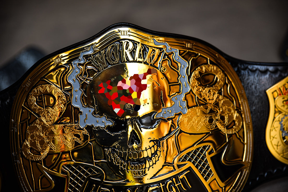 Smoking Skull Title Belt Gold version Ring Accurate Gallery 1