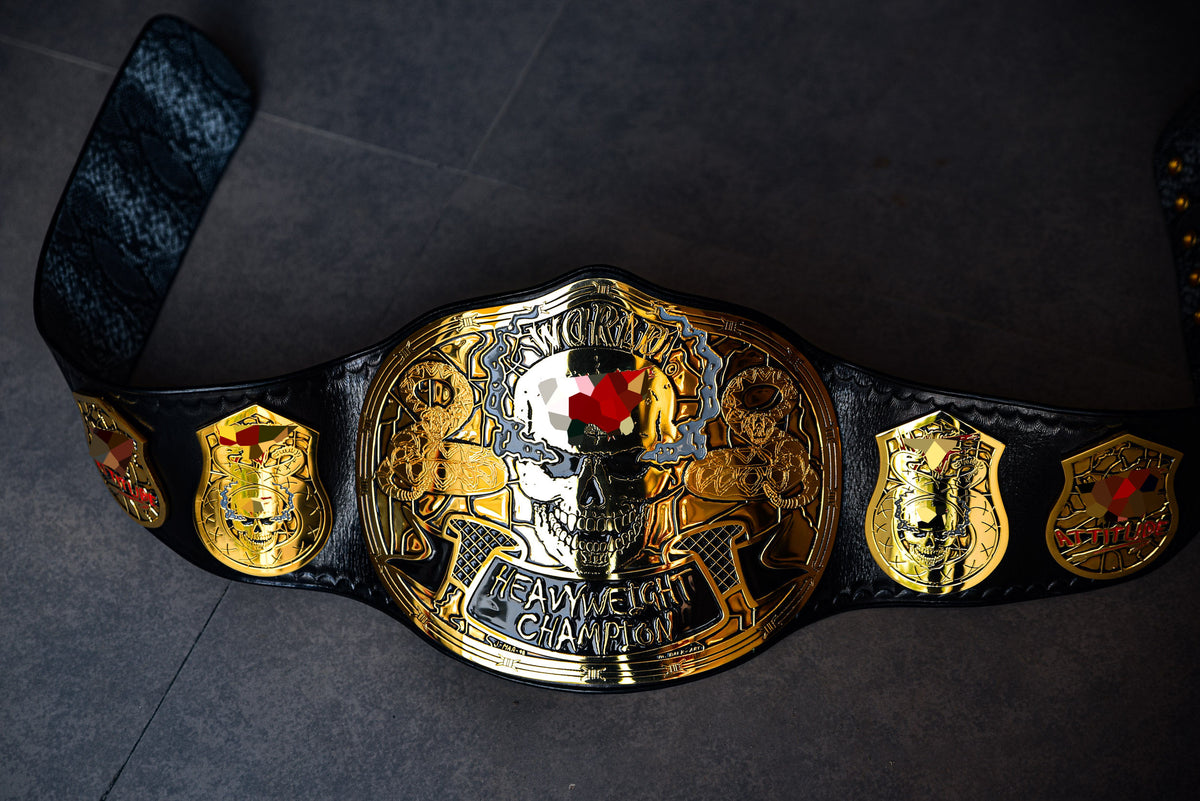 Smoking Skull Title Belt Gold version Ring Accurate Gallery 1
