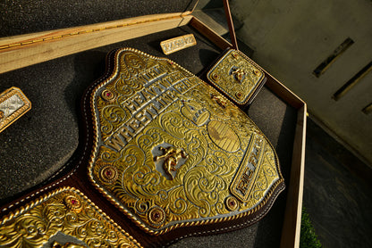 Premium Crumrine Big Gold on Brown Leather Gallery 1