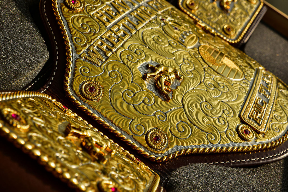 Premium Crumrine Big Gold on Brown Leather Gallery 1