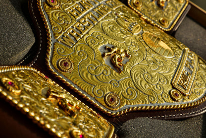 Premium Crumrine Big Gold on Brown Leather Gallery 1
