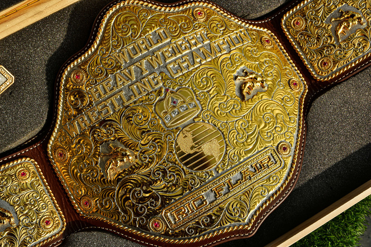 Premium Crumrine Big Gold on Brown Leather Gallery 1