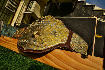 Premium Crumrine Big Gold on Brown Leather Gallery 1